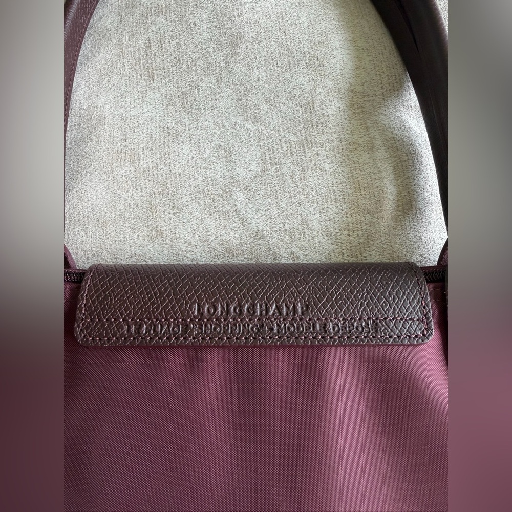 Longchamp Le Pliage Green Tote Large - Burgundy - Picture 3 of 16